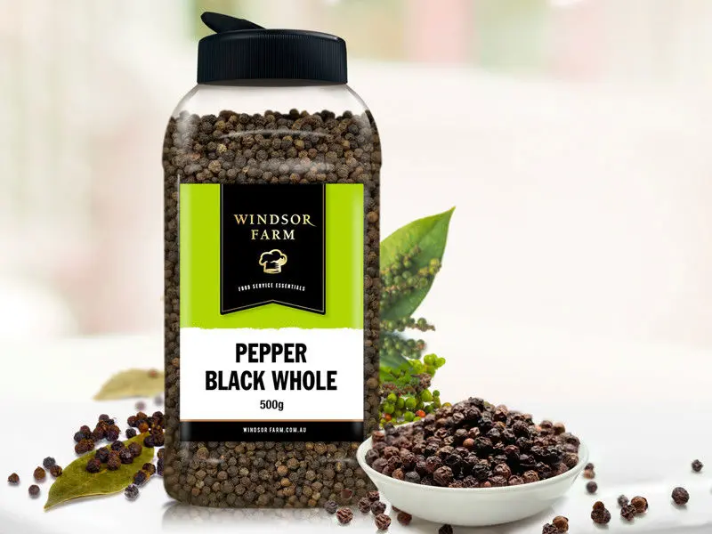 Pepper Black Whole 500g Jar