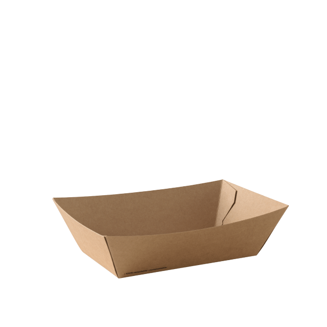 Kraft Medium Brown Food Tray #3 Go! Range