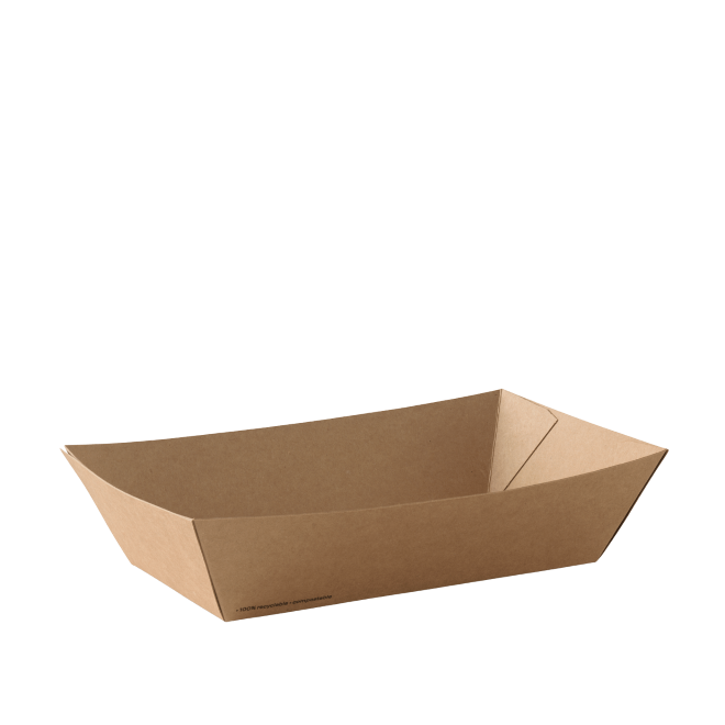 Brown Food Tray #4 Large Go