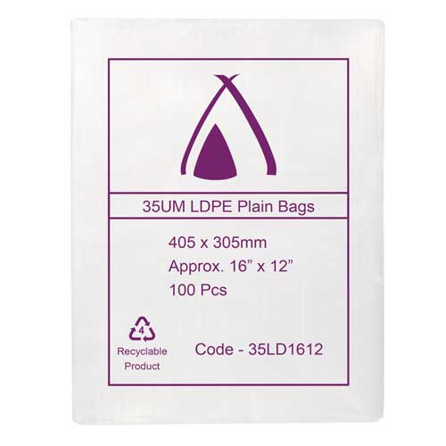 LDPE 40μm Bag 12" x 16"