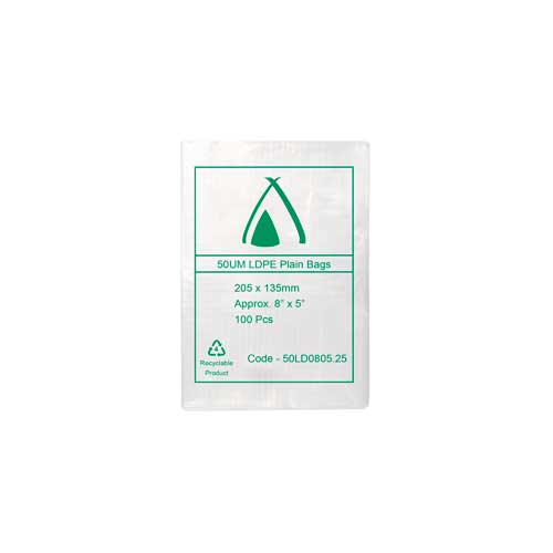 LDPE 50μm Bag 8" x 5.25"
