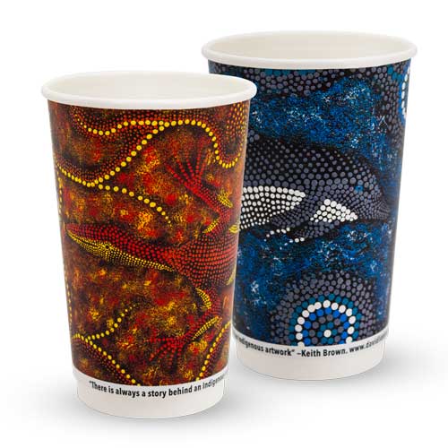 Indigenous Printed Double Wall Coffee Cup 16oz