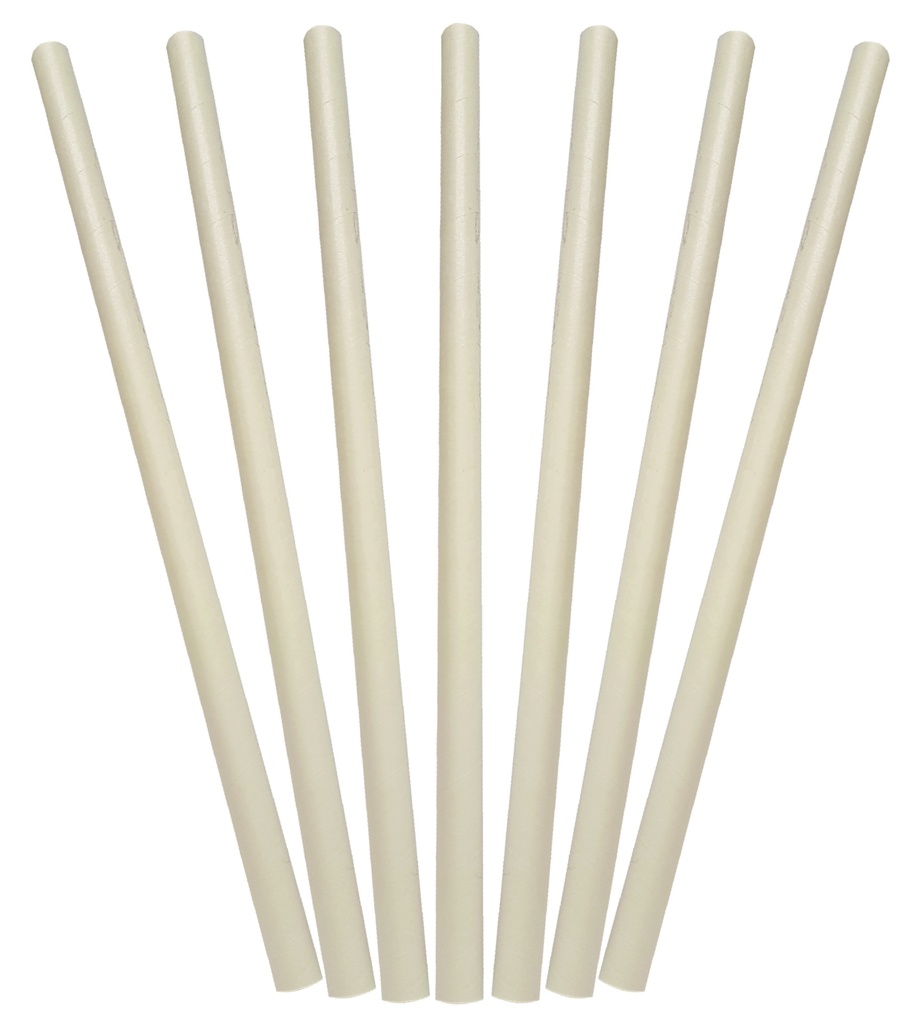 Jumbo White 10mm Straw