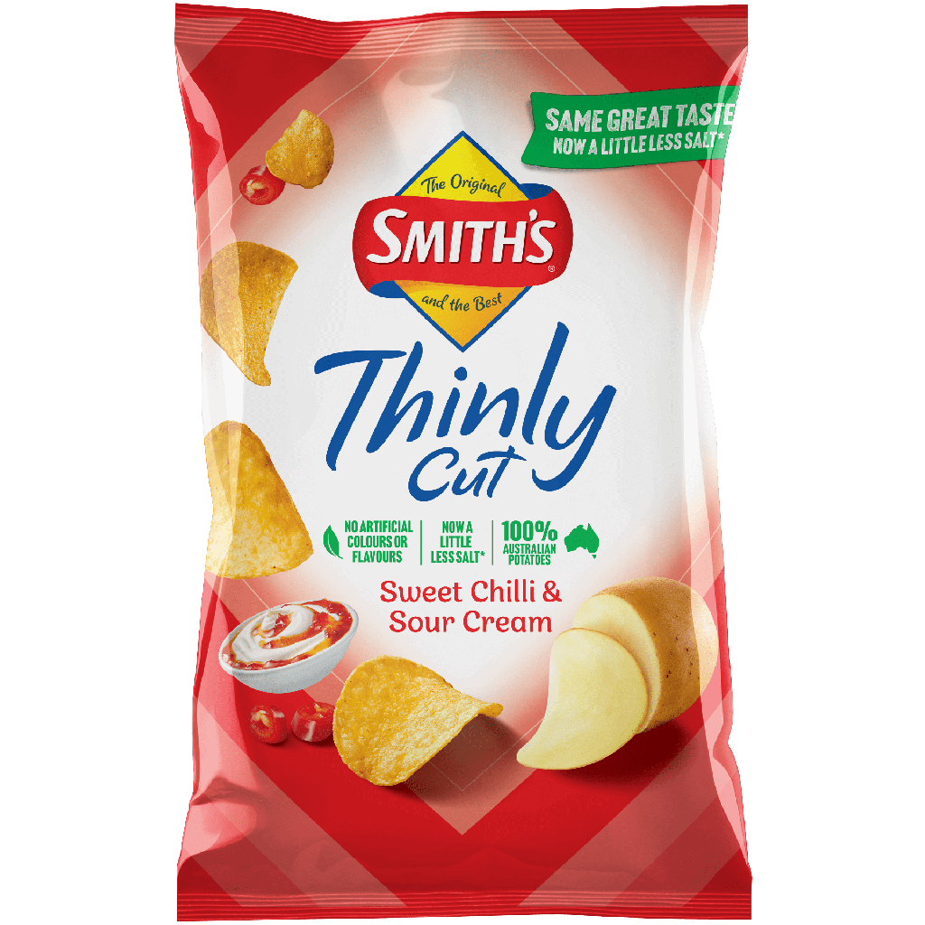 Smith's Thinly Sweet Chilli + Sour Cream 175g