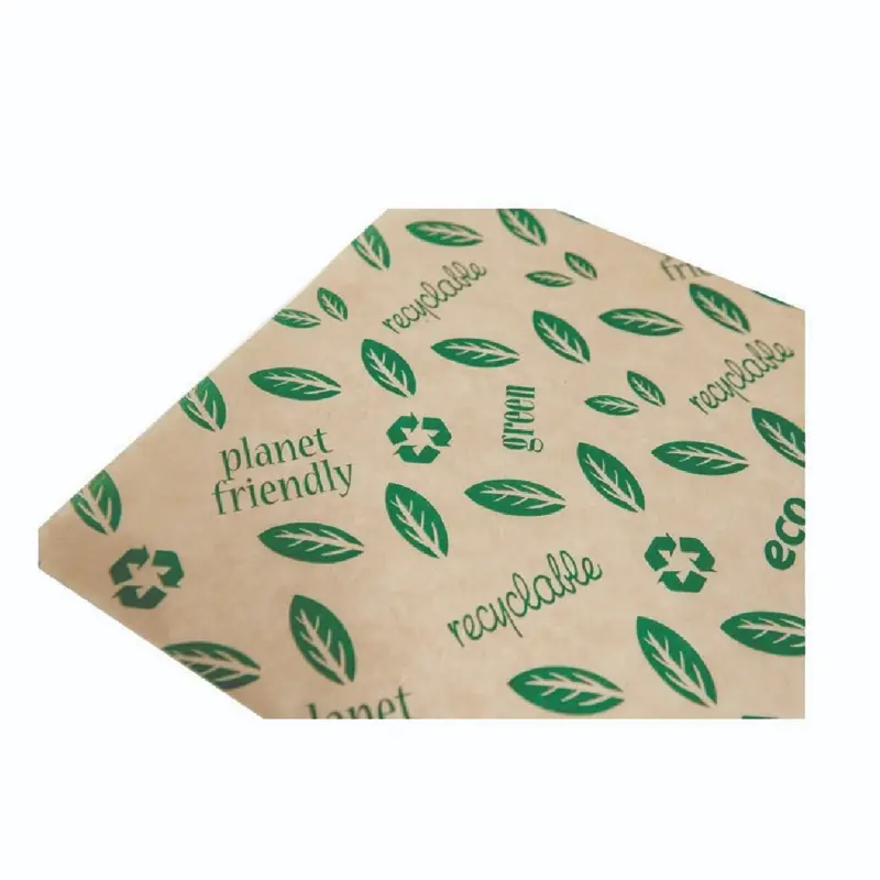 Greaseproof Eco Leaf Print 