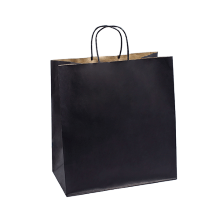 Carry Bag Black Paper Large