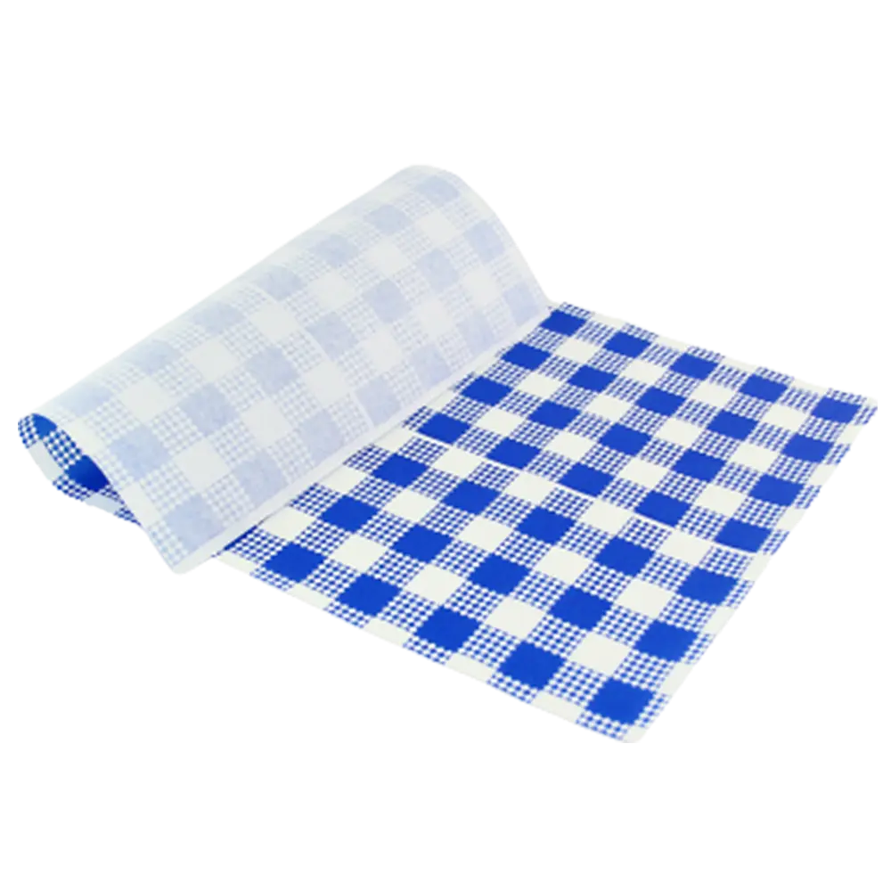 Greaseproof Blue Check Small