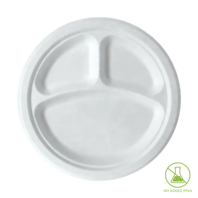 Plate Round Sugarcane Enviro 10" 3 Compartment