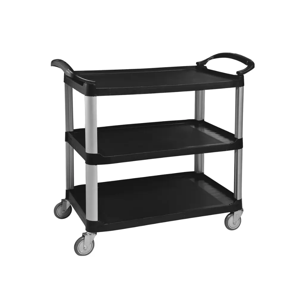 Sevice Trolley 3 Tier Open Black 980x530x930mm