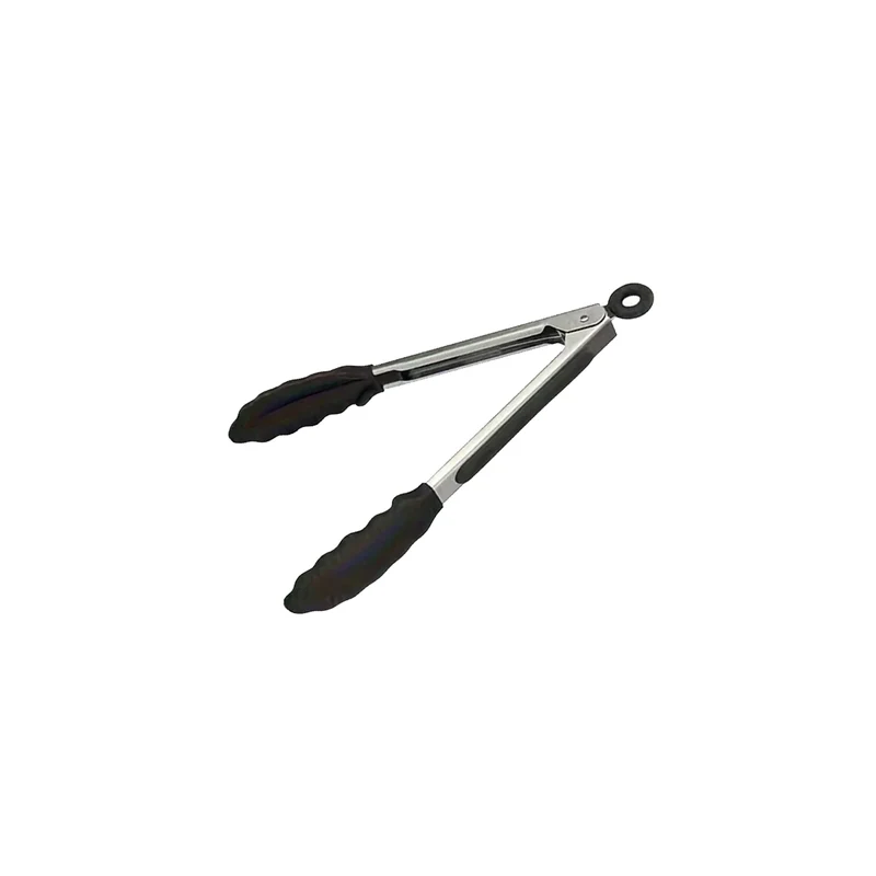 Utility Locking Tong w/ Black Silicone Head S/S 230mm