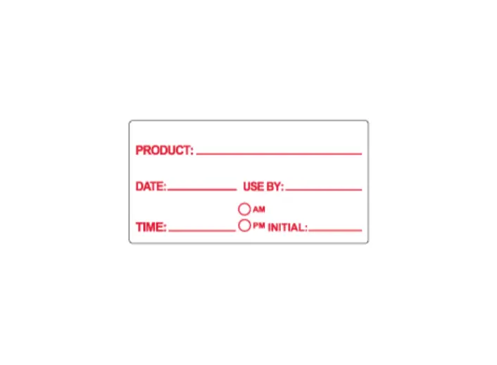 Product Use By Permanent Label