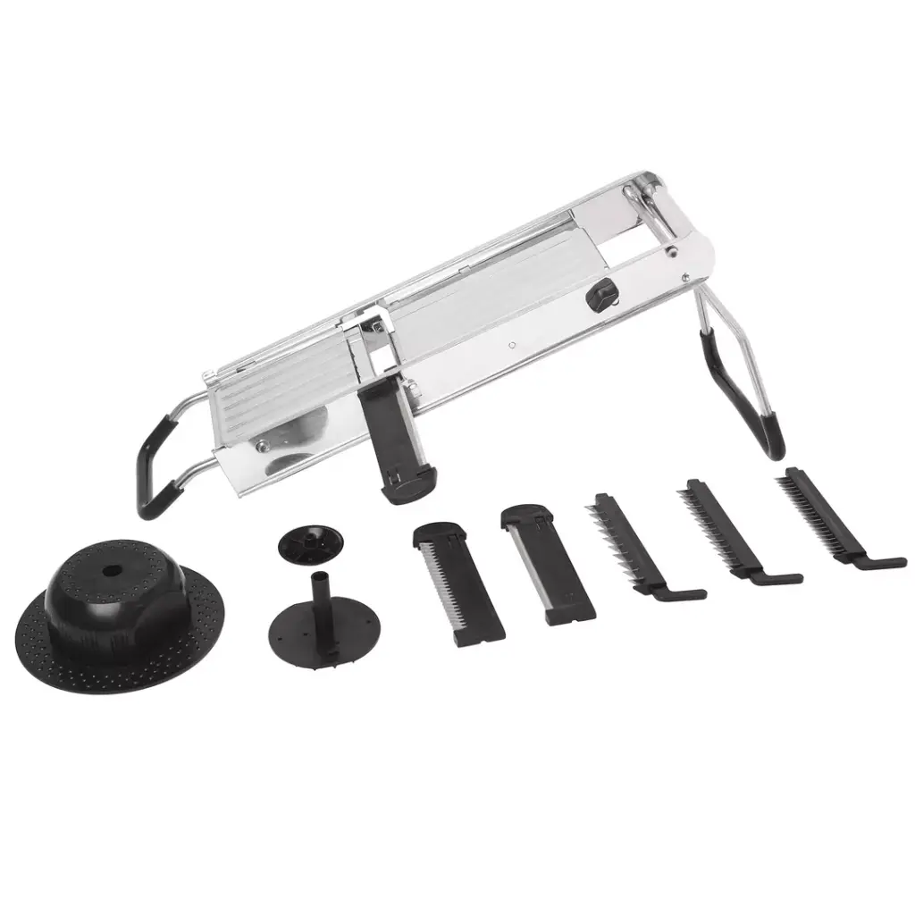 Cater Chef Mandolin Vegetable Slicer S/S with 5 Blade Kit and hand guard