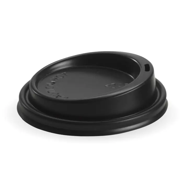 90mm Large Black PS Sipper BioCup Lid