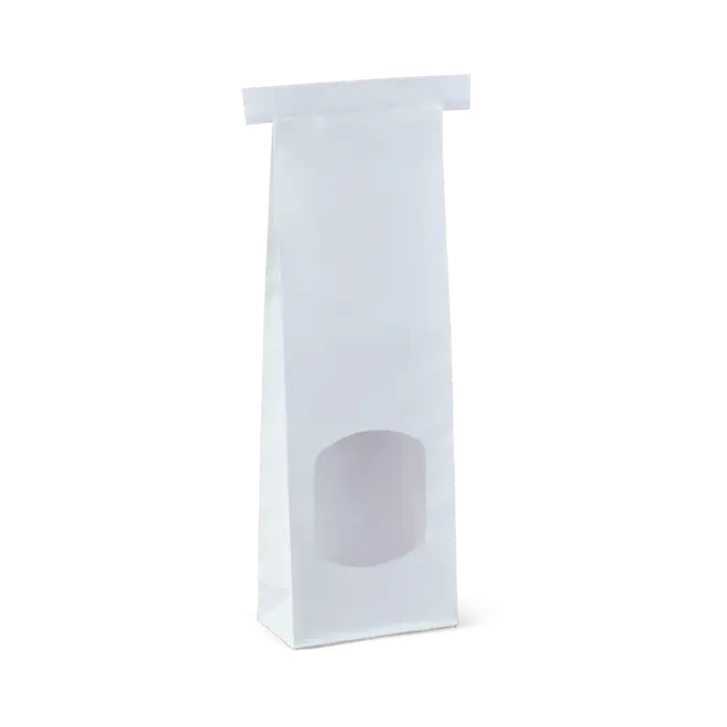 Small White Window Tin Tie Bag