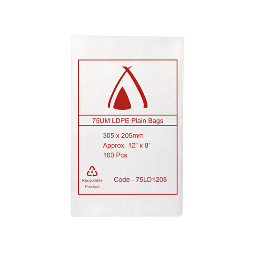 [C-LD81275] LDPE 75μm Bag 8" x 12"