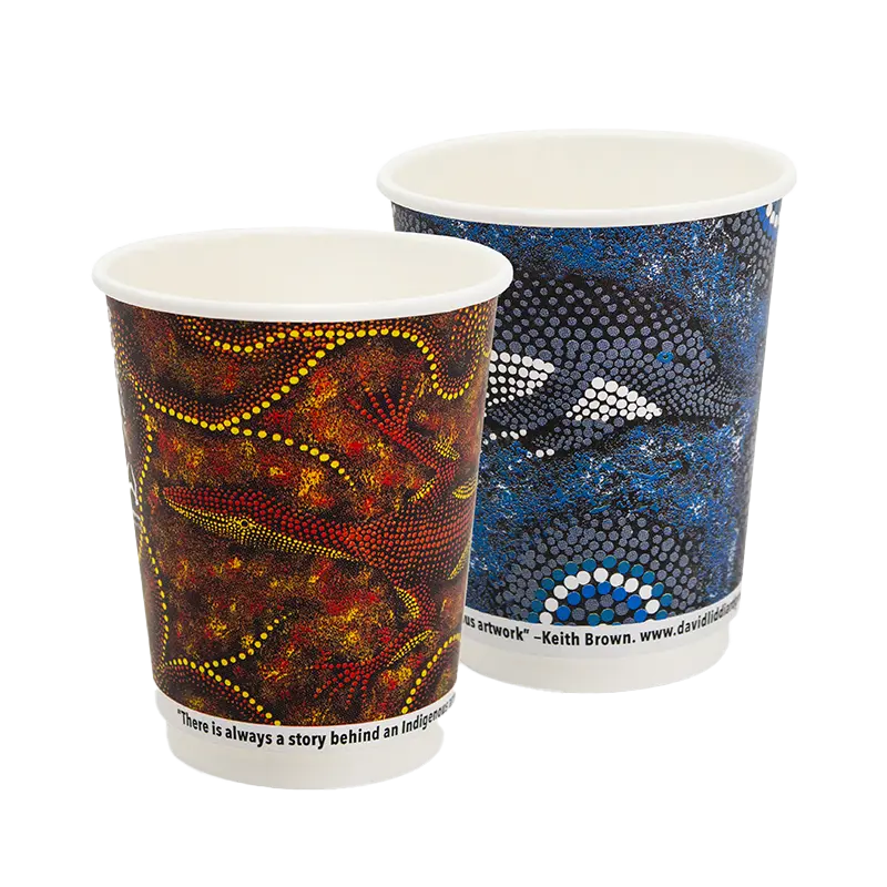 Indigenous Printed Double Wall Coffee Cup 12oz | Astra Supply