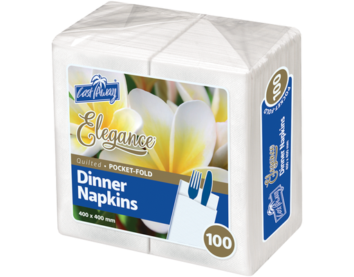 [E-NAPDPOC] Napkin Dinner Pocket - White 