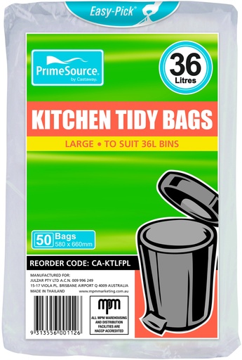 [J-GBKT36L] Kitchen Tidy Bin Liner Roll 36L