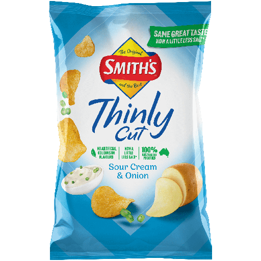 [K-CCACRSCO175G] Smith's Thinly Sour Cream and Onion 175g