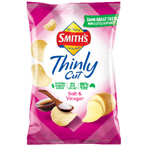 [K-CCACRSV175G] Smiths Thinly Salt & Vinegar 175g