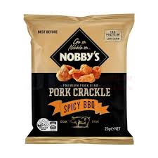 [K-CCAPBBBQ25G] Nobby's Pork Crackle BBQ 25g