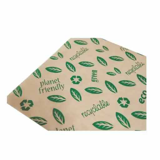 [B-GPROOFECO] Greaseproof Eco Leaf Print 