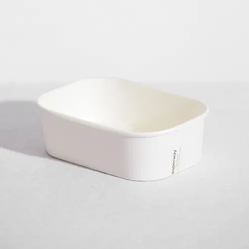 [P-PRC750W] PaperWay Rectangle White Container 750mL  