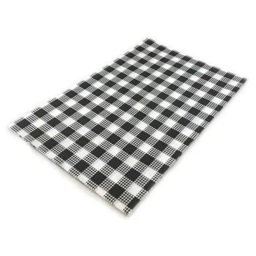 [B-GPBLACKS] Greaseproof Black Check Small