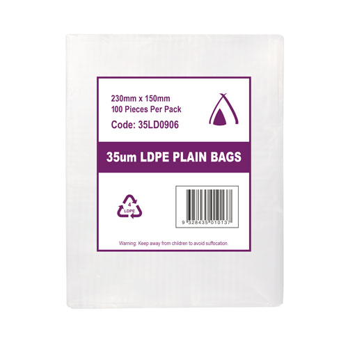 [C-LD69V] LDPE Vented 35μm Bag 6" x 9" 