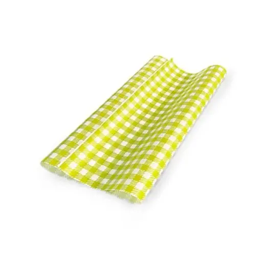 [B-GPYELLOWM] Greaseproof Yellow Check Medium