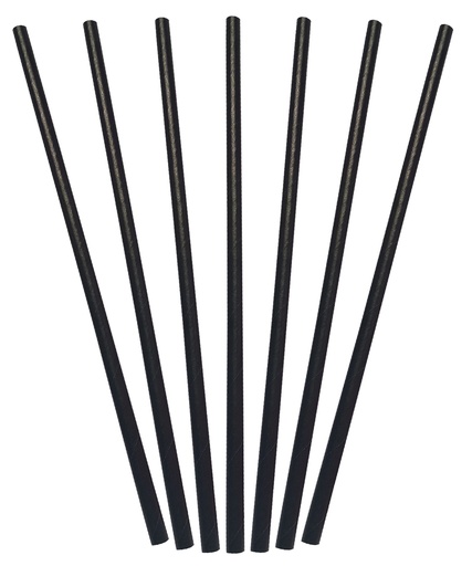 [B-STRAWB6] Straw Black 6mm