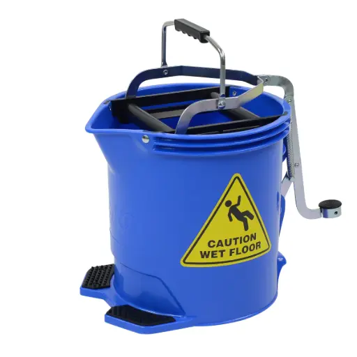 [J-MOPBUCKETB] Wringer Mop Bucket Blue 15L 