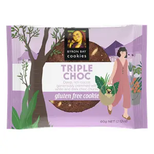 [A-BBTCFGF] Byron Bay Gluten Free Triple Choc Fudge Cookie 60g
