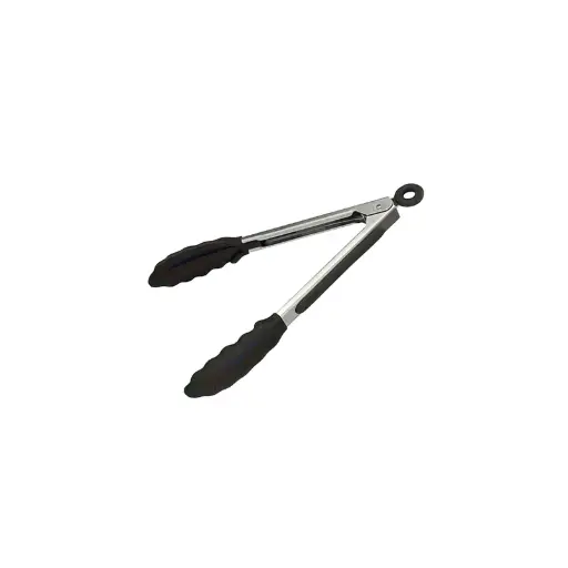 [70140] Utility Locking Tong w/ Black Silicone Head S/S 230mm