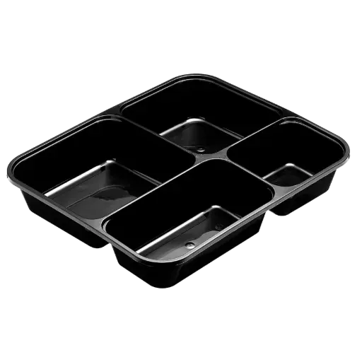 [B-BON4COMPB] Bonson 4 Compartment Black Tray