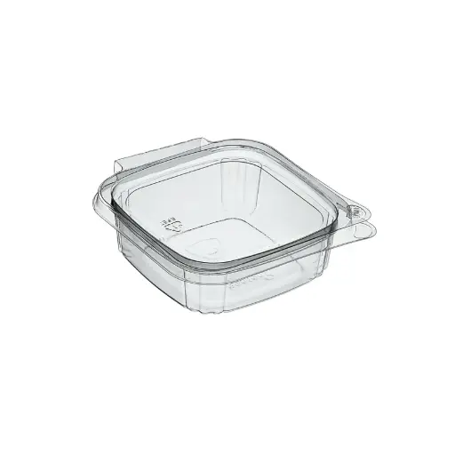 [B-BONHINGE300] Bonson RePlay Square Hinged Flat Lid Container 300mL