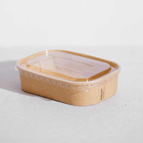 [P-PRCLID800] PaperWay Rectangle Meal Container PP Lid