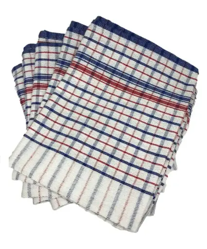 [G-TTOWELB/R] Tea Towel Super Soaker Blue/Red Check